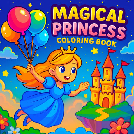 Magical Princess Coloring Book: for Kids Ages 4-8 | Featuring Cute and Fun Princesses, Castles, and Fairytale Animals for Girls (Coloring Book For Girls) WoodArtSupply