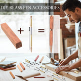 Colarr 15 Sets Woodturning Pen Kits Project Supplies Including 7mm Slimline Pen Kits with Refill and Pen Blanks Lumber for Lathe Turning Starter Package DIY Crafts Colarr