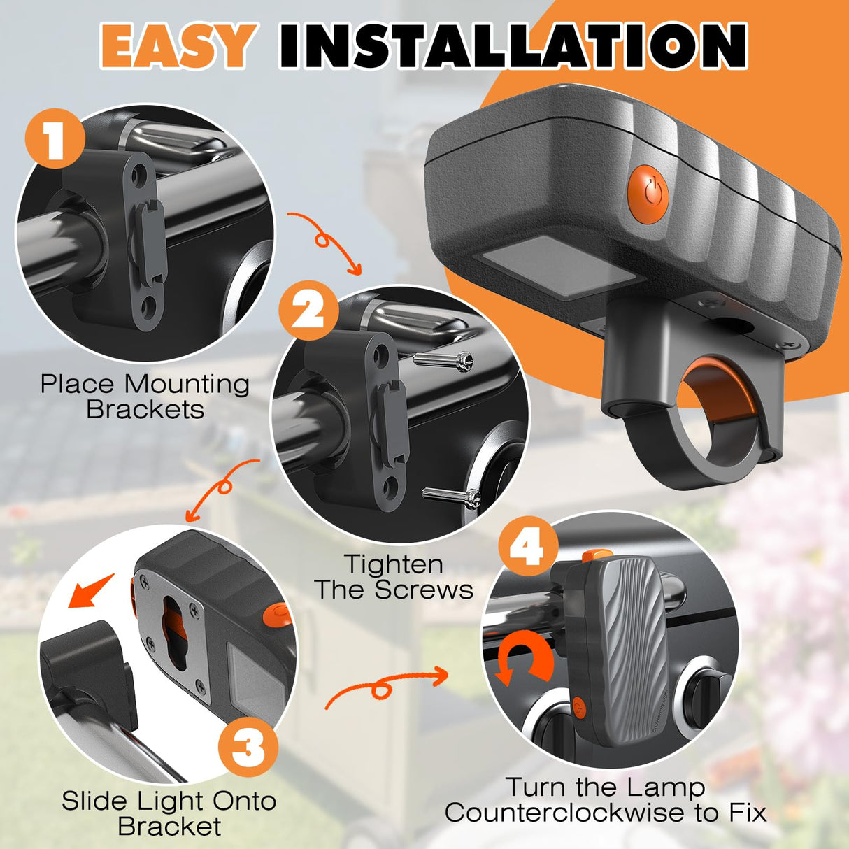 Grill Light Designed for Blackstone Griddle & Weber Grill, Valentines Day Gifts for Him, Automatic On/Off BBQ Light, Blackstone Griddle Accessories, LED Grill Lights for Outdoor Grill, Gray OATISLIFE