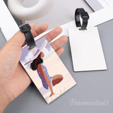 Framendino, 10 Pack Sublimation Blank Luggage Tags with Straps Heat Transfer Double Sided Blank DIY Travel ID Tags Framendino