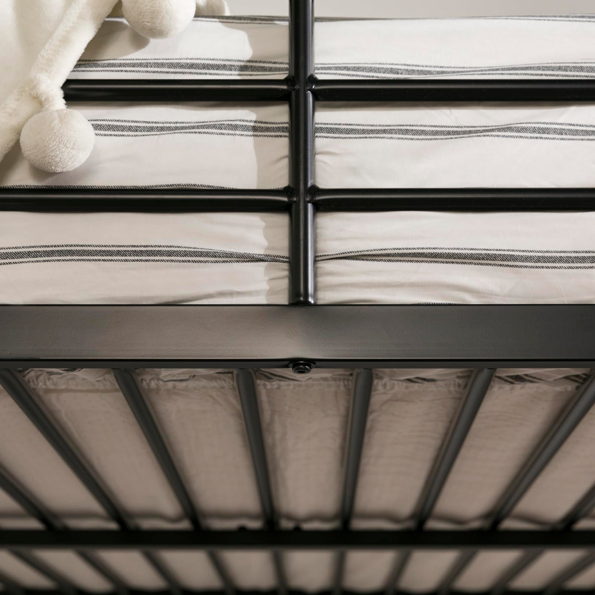 Walker Edison Timothee Urban Industrial Metal Double over Loft Bunk Bed, Full Loft, Black Walker Edison