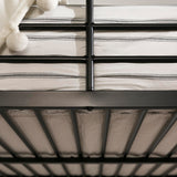 Walker Edison Timothee Urban Industrial Metal Double over Loft Bunk Bed, Full Loft, Black Walker Edison