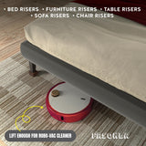 FASONLA Bed Risers (Set of 4) Furniture Risers Lifts Height 2", Oak Solid Wood Risers for Bed, Furniture, Table, Sofa, Chair Risers with Non-Slip Recessed Hole (4pcs-2" Hight-Walnut Color) FASONLA