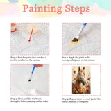 Auremi Horses Framed Paint by Number for Adults,DIY Animal Painting by Number Kits on Canvas Acrylic Oil Painting Kits for Adults Paint by Number Kits for Home Decor 20x30cm Auremi
