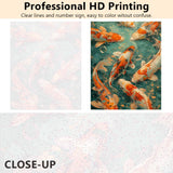 TUMOVO Koi Paint by Numbers, Japanese Koi Adult Paint by Number Kits, Paint-by-Number Kits Flower Color by Number Canvas Frameless with 3 Brushes DIY Oil Painting Kits Gift, 16 x20 Inch TUMOVO