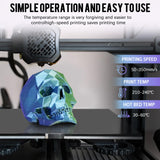 Dynta Tri-Colors Silk Pla Filament 3D Printer 1.75mm Filament Bundle, Multi-Color, 6 Pack 250g Each Dynta