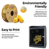 AICOPYTO Dual Color Silk PLA 3D Printer Filament 1.75mm,Dual Color 2-in-1 Gold-Black Silk Filament 1KG Spool (2.2lbs) Dimensional Accuracy Probability +/- 0.02mm Fit Most FDM 3D Printers, Black-Gold AICOPYTO