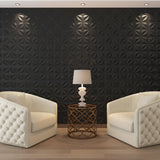 MIX3D 20 Pack Textured 3D Wall Panels for Interior Wall Decor, PVC Decorative Wall Panels for Living Room Bedroom Hotel Office, Black 12''x12'' Cover 19.4 Sq. Ft MIX3D