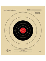25 Yard Slow Fire Pistol Target, Official NRA Target B-16, Bullseye Target, Archery, Gun, Rifle, Pistol, Airsoft, BB Gun, Air Rifle (50 Target Pack, Red Center) CHLTargets.com