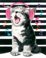 Ravensburger Singing Kitten Paint by Numbers Kit for Children - Painting Arts and Crafts for Kids Age 12 Years Up Ravensburger