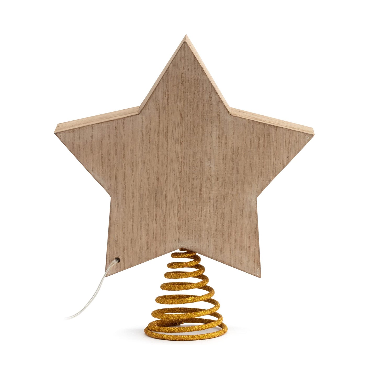 DEMDACO Gold Accented Wooden Star with Cutout Nativity Scene and Warm LED Shadow Box 10 x 8.5 Inches Christmas Tree Topper