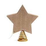 DEMDACO Gold Accented Wooden Star with Cutout Nativity Scene and Warm LED Shadow Box 10 x 8.5 Inches Christmas Tree Topper DEMDACO