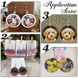 SOFPLATE 1 Box 120Pcs Earring Sublimation Blanks Bulk Round White Wooden Earring Blanks with Earring Hooks and Jump Rings Heat Transfer Dangle Earrings Making Kits for Printing DIY Craft Supplies SOFPLATE