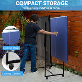 BOSTANA 108'' x 60'' x 30'' Table Tennis Table, Foldable Ping Pong Table with 1 Net 2 Paddles 3 Balls, Outdoor Table Tennis Table Single Player Playback Mode for Indoor Outdoor Game BOSTANA