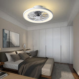 ocioc Low Profile Ceiling Fans with Lights,18 in Smart Ceiling Fans with Alexa/Google Assistant/App Control Color Changing LED-RGB Back Ambient Light for Bedroom ocioc