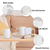 KisSealed Set of 12 Sublimation Mugs Blank,15oz Coffee Mugs White Ceramic Sublimacion Cups with Box,Bulk Mugs for Coffee Tea Latte Hot Cocoa,Tazas Para Sublimacion KisSealed