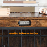 HOOBRO Dog Crate Furniture, Large Dog Kennel Indoor, 38.6" Wooden Pet Furniture with Pull-Out Tray, Double Door Modern Side End Table for HOOBRO