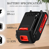 2 Pack 20Volt 3.0Ah MAX LBXR20 Repalcement for Black and Decke 20v Lithium Battery Compatible with Black and decker 20v battery LB20 LBX20 LST220 LBXR2020-OPE LBXR20B-2 LB2X4020 Cordless Tool（red） Enermall