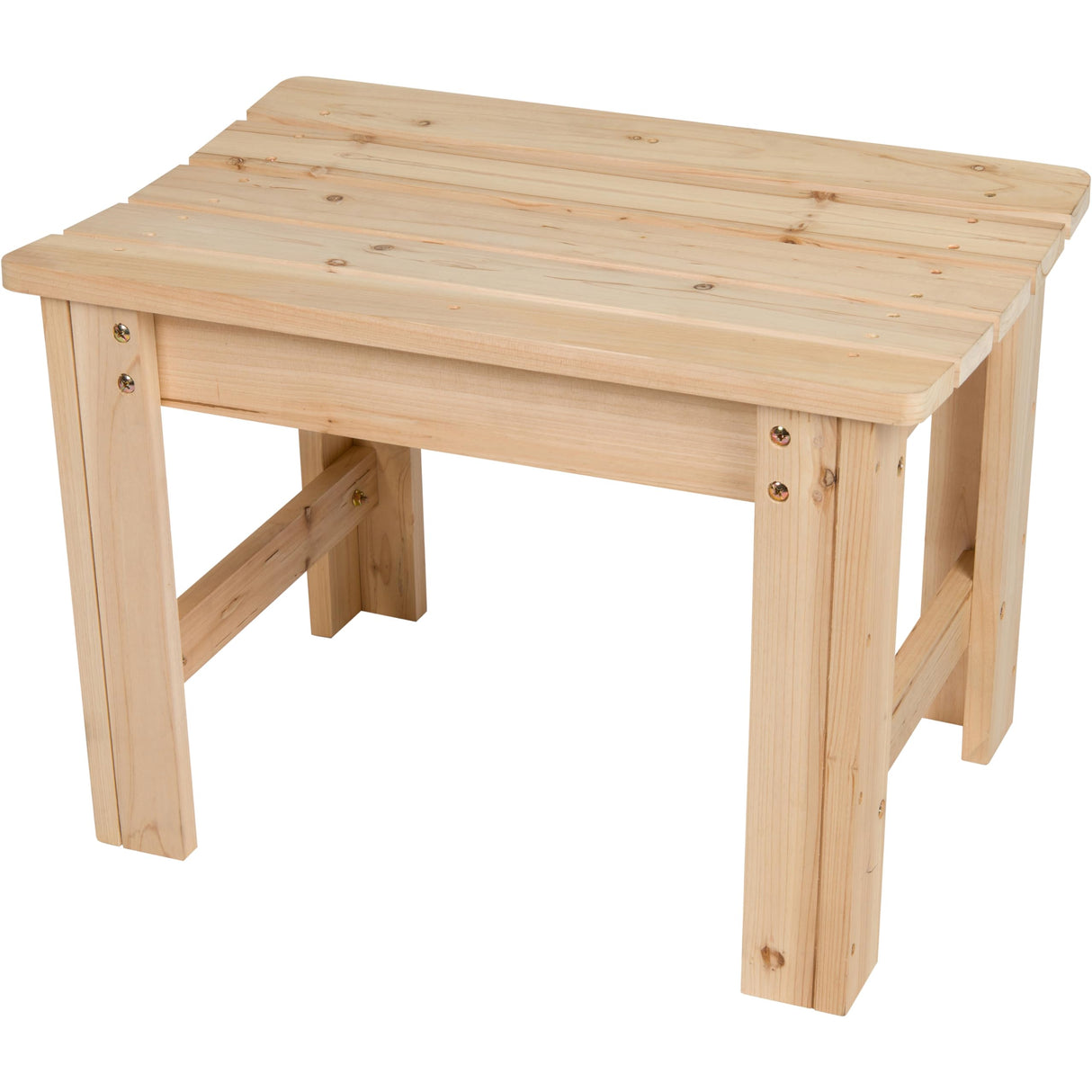 Shine Company Outdoor Wood Backless Patio Garden Bench, 2 Ft, Natural Shine Company