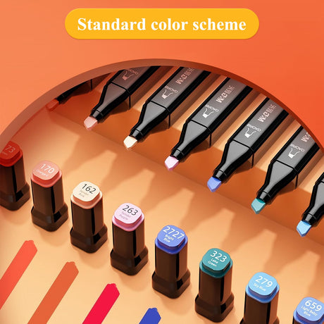 M&G 80 Colors Dual Tip Art Markers, Alcohol Art Markers set, for Adult Coloring Books, Drawing, Sketching, Doodling, Art Projects, School Supplies, Chisel & Fine Tip, Black Penholder M&G