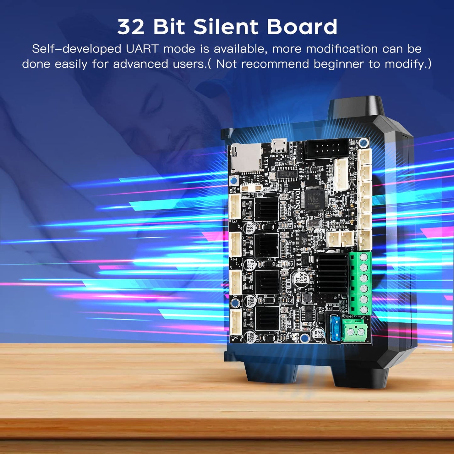 Sovol SV06 3D Printer Open Source with All Metal Hotend Planetary Dual Gear Direct Drive Extruder 25-Point Auto Leveling PEI Build Plate 32 Bit Silent Board Printing Size 8.66x8.66x9.84 inch - WoodArtSupply