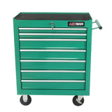 WTRAVEL Rolling Tool Chest with 7-Drawer Tool Box with Wheels Multifunctional Tool Cart Mechanic Tool Storage Cabinet for Garage, Warehouse, Workshop, Repair Shop (Green) WTRAVEL