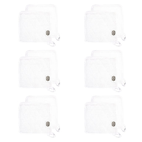 Arkwright Pot Holders for Kitchen - Heat Resistant Square Hot Pads Set of 12, Professional Grade Washable Cotton Coaster for Oven, Cooking and Baking, 7 x 7 in, White Arkwright LLC