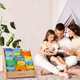 TUEGEGNS Montessori Bookshelf,Toddler Bookshelf for Kids,Organize Your Little One's Reading Adventure with Our Kids Bookshelf - Perfect for Kids!(Wood), Large TUEGEGNS