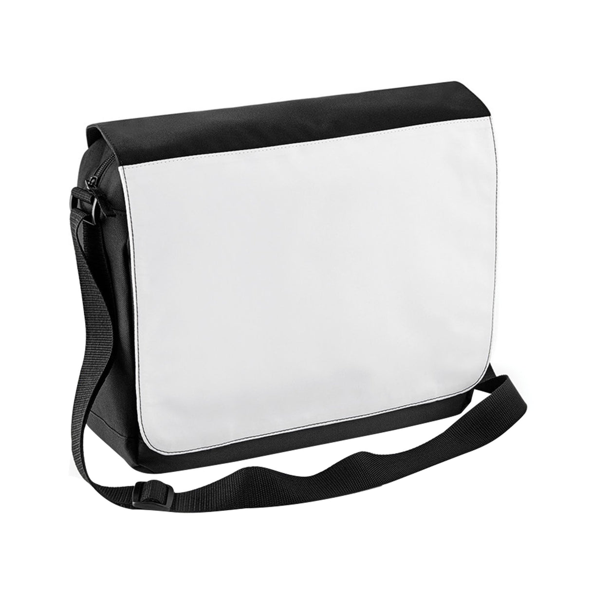BagBase Sublimation Messenger Bag (9 Liters) (One Size) (Black) BagBase