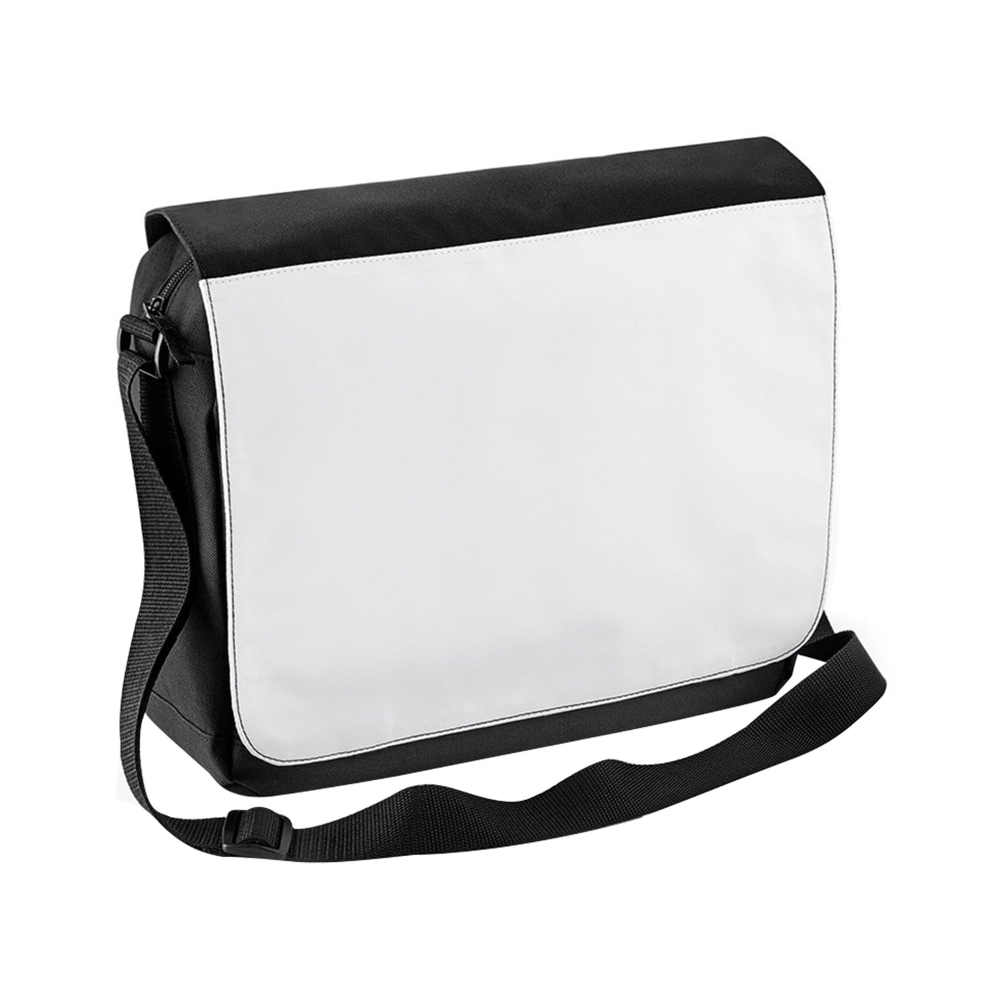 BagBase Sublimation Messenger Bag (9 Liters) (One Size) (Black)