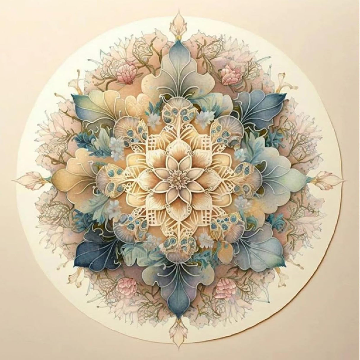 KTHOFCY 5D DIY Diamond Painting Kits for Adults, Mandala Flower Full Drill Embroidery Cross Stitch Crystal Rhinestone Paintings Pictures Arts Wall Decor Painting Dots Kits 11.8X11.8 inch KTHOFCY