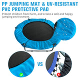 Trampoline for Kids, Telawah Adjustable Toddler Trampoline, Indoor/Outdoor Mini Baby Trampoline with Enclosure Net, No-Gap Safe Design, Trampoline Jumping Mat Gifts for Children Telawah