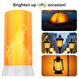 DI MORE 2PCS LED Flame Light, USB Rechargeable Flame Lamp with Remote & Timer, Waterproof Dimmable Flameless Candles Light for Home Party Garden Camping Halloween Christmas Decoration DI MORE