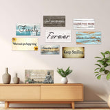CHAOSETKEN Custom Text Sign Wall Art Personalized Family Quote Wall Decor Family Sign Canvas Prints Customized Wood Text Quote Pictures Rustic Farmhouse Decor Framed (12L x 6W) CHAOSETKEN