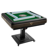 Foldable Automatic Mahjong Table with Wheels 44mm Tiles with 2 Sets of Numbered Tiles (Blue & Green) Suitable for Chinese, Americans, Mahjong Sets for Home & Outdoor Leisure, Gifts For Mahjong Players RISAR