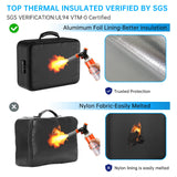 ENGPOW 5200°F Fireproof Document Bag with Lock,Upgraded Heat Insulated Fireproof＆Waterproof Box 8 Layers File Organizer,Portable Home Travel Safe Storage for Important Documents,Passports,Laptop ENGPOW