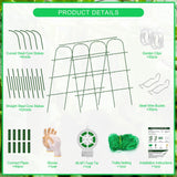 65"×65" Upgrade Heightened Cucumber Trellis for Raised Bed,U-Shape Garden Trellis for Climbing Plants Outdoor,Adjustable Metal Arch Vegetables Trellis with Climbing Net for Tomato,Bean,Grape,Zucchini WLLEYAY