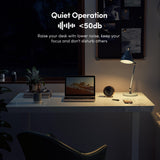 BANTI Electric Standing Desk with Drawers, 48 inch Whole-Piece Glass Desktop, Height Adjustable Stand up Sit Stand Home Office Ergonomic Workstation, White Tabletop BANTI