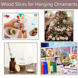Artmag Natural Wood Slices 40pcs 2"-2.4" Unfinished DIY Crafts Predrilled with Hole Round Wooden Circles for Arts Rustic Wood Slices Christmas Ornaments Decor Artmag