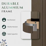 YOLENY 10x14FT Sunroom,Wall Mounted Gazebo Solarium with Front Door, Both Side Entrance, Galvanized Steel Sloping Roof, Moveable PC Screen, Outdoor Permanent Sun Room Lean to Gazebo for Deck Patio YOLENY