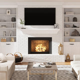 Eshoma Fireplace Mantel - 60 Inch Floating Shelf for Over Fireplace - Wood Mantel with Invisible Heavy Duty Wood Bracket - Floating Mantel Shelf for Wall, White, 60 X 8 X 6 Eshoma