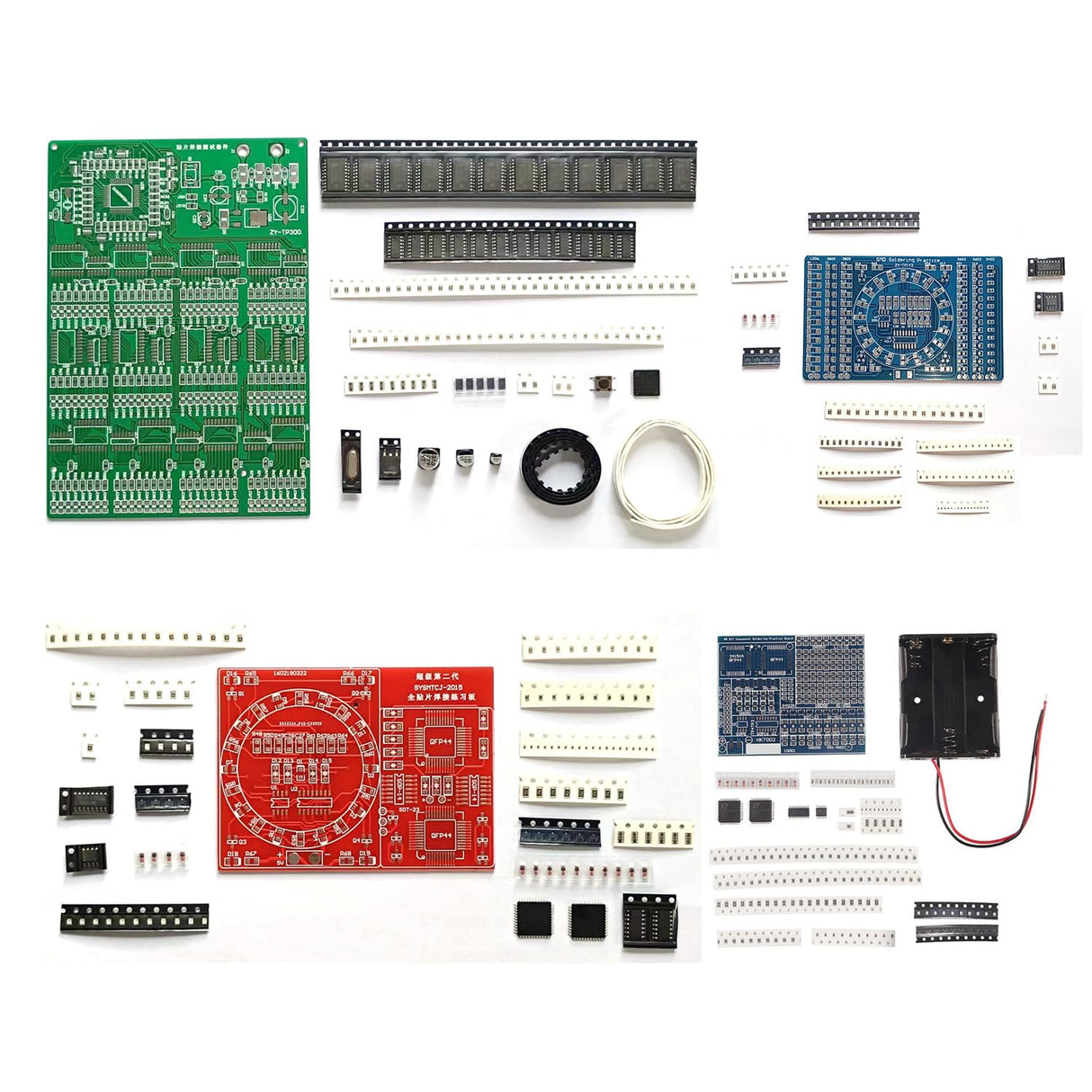 ISolderStore Soldering Practice Kit 4 Kits SMD SMT Kit DIY Electronic DIY Kits Soldering Project Soldering Training Board All in One ISolderStore