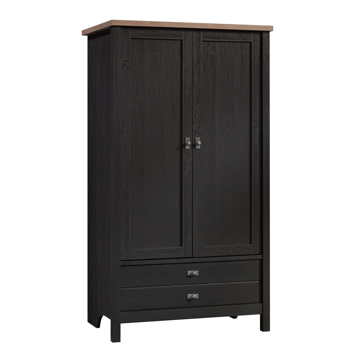 Sauder Cottage Road Wardrobe/Armoire Cabinet, Raven Oak Finish Sauder