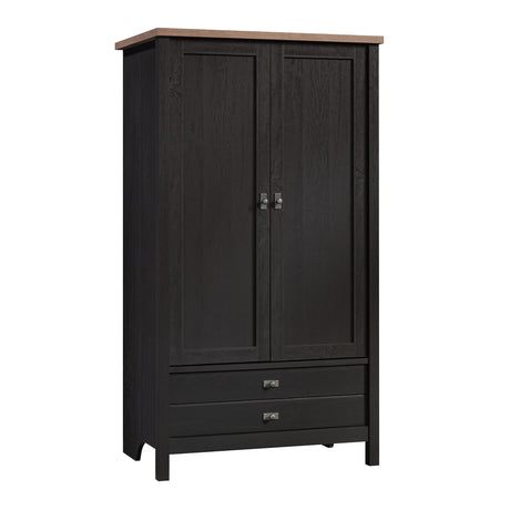 Sauder Cottage Road Wardrobe/Armoire Cabinet, Raven Oak Finish Sauder