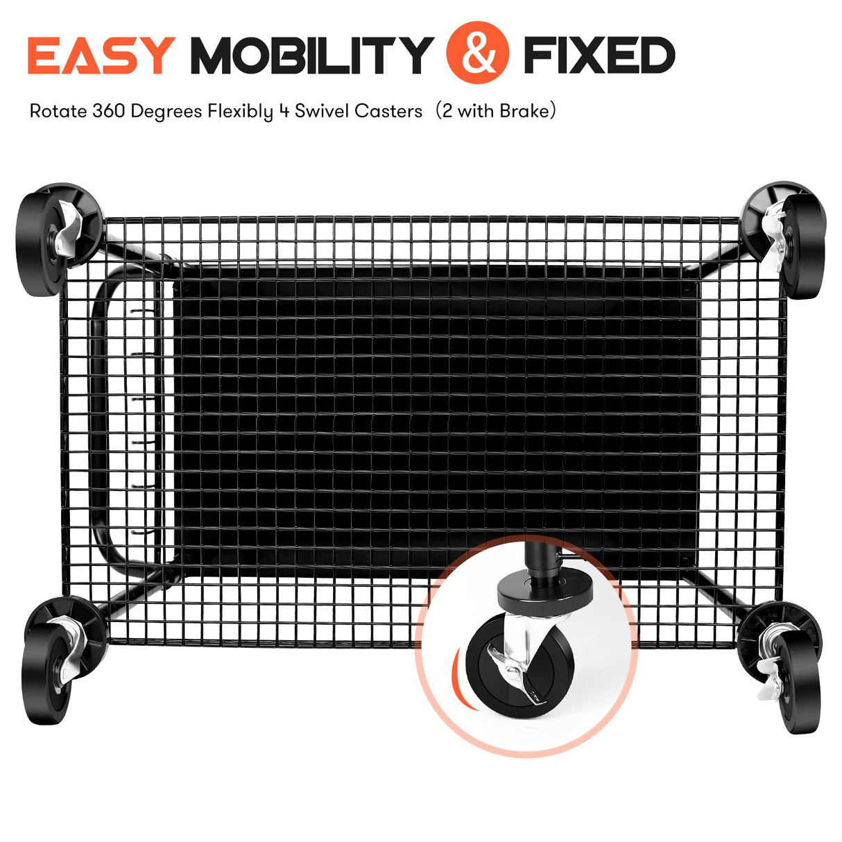 WDT 680Lbs Capacity Heavy Duty Rolling Utility Cart,2 Tier Rolling Carts with Wheels,Commercial Grade Metal Cart with Handle Bar & Shelf Liner,Trolley Serving Cart for Restaurant,Kitchen,Black WDT