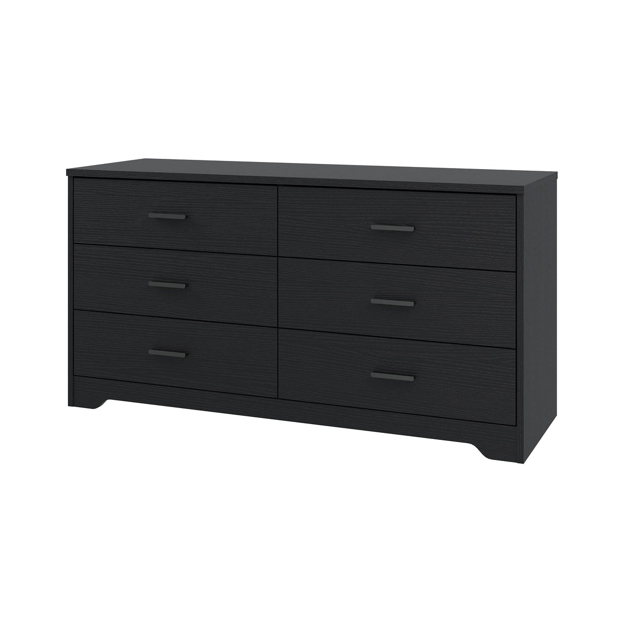 Panana Wooden 5/6 Drawer Dresser, Wide Modern Chest of Drawers, Organizer with Storage Drawers for Living Room Bedroom Hallway Closet (Black, 6 Drawers) Panana