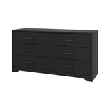 Panana Dresser for Bedroom with 5/6 Drawers, Wooden Chest of Drawers, Storage Organizer Unit Dressers for Bedroom, Living Room, Hallway, Nursery (Black, 6 Drawer) Panana