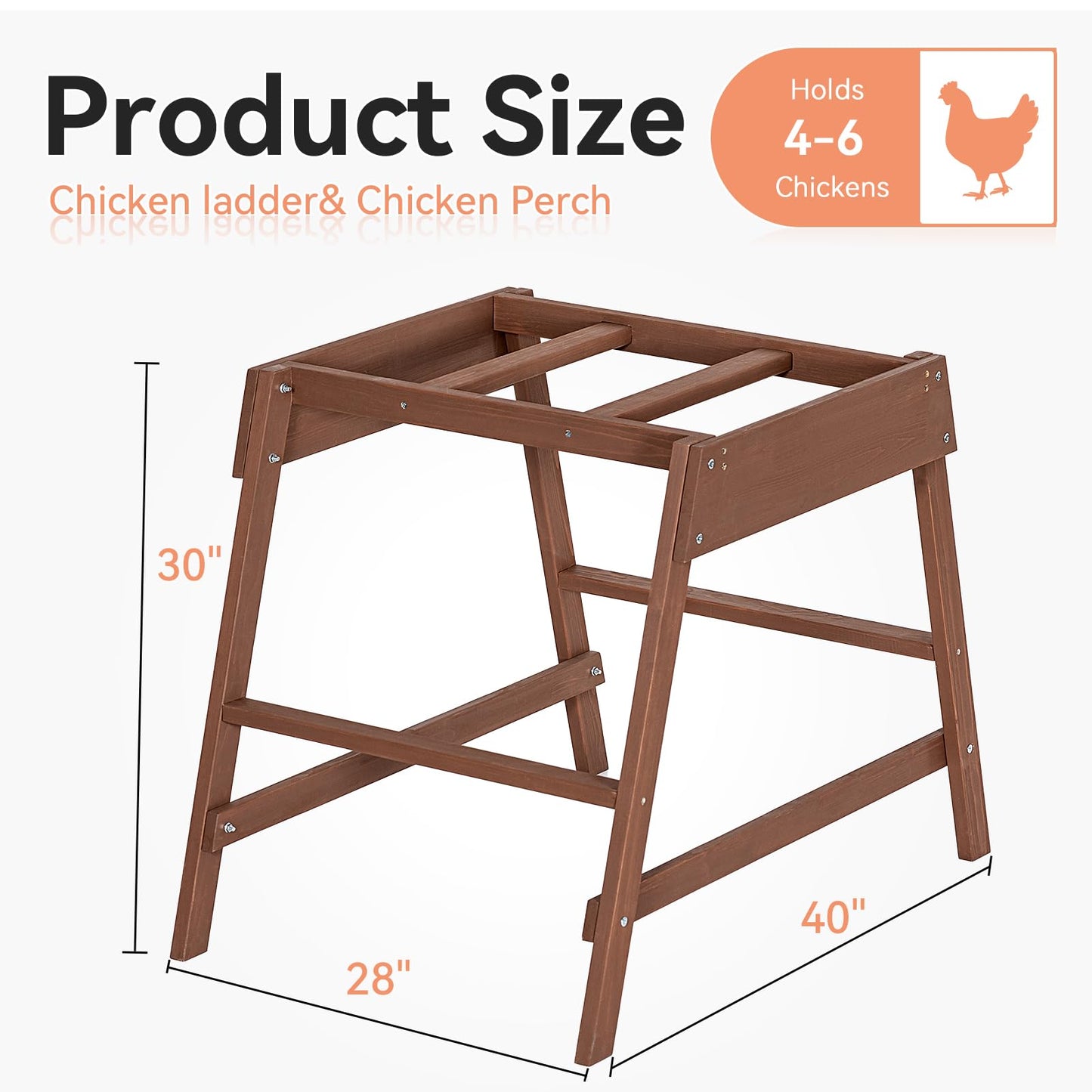 PETSFIT Chicken Coop Accessory with Multiple Chicken Perches Chicken Toys for Pet's Health & Happy, Chicken Roosting Bars Fit for 4-6 Chicks - WoodArtSupply