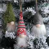 Christmas Tree Hanging Gnomes Ornaments Set of 10, Swedish Handmade Plush Gnomes Santa Elf Hanging Home Decorations Holiday Decor Funoasis