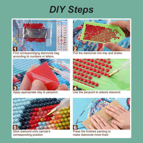 Acudotr Diamond Painting Kits for Adults, 5D DIY Diamond Art Kits for Beginners, Full Drill Diamond Painting Kits for Home Wall Decor, Old Couple, 12x16 Inch Acudotr